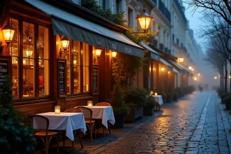 Arômes de cuisine ouverte dans un restaurant parisien à Odéon